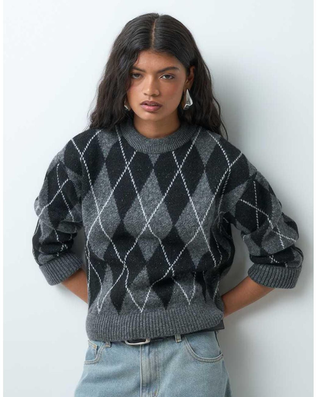 Jdy Blue Crew Neck Jumper