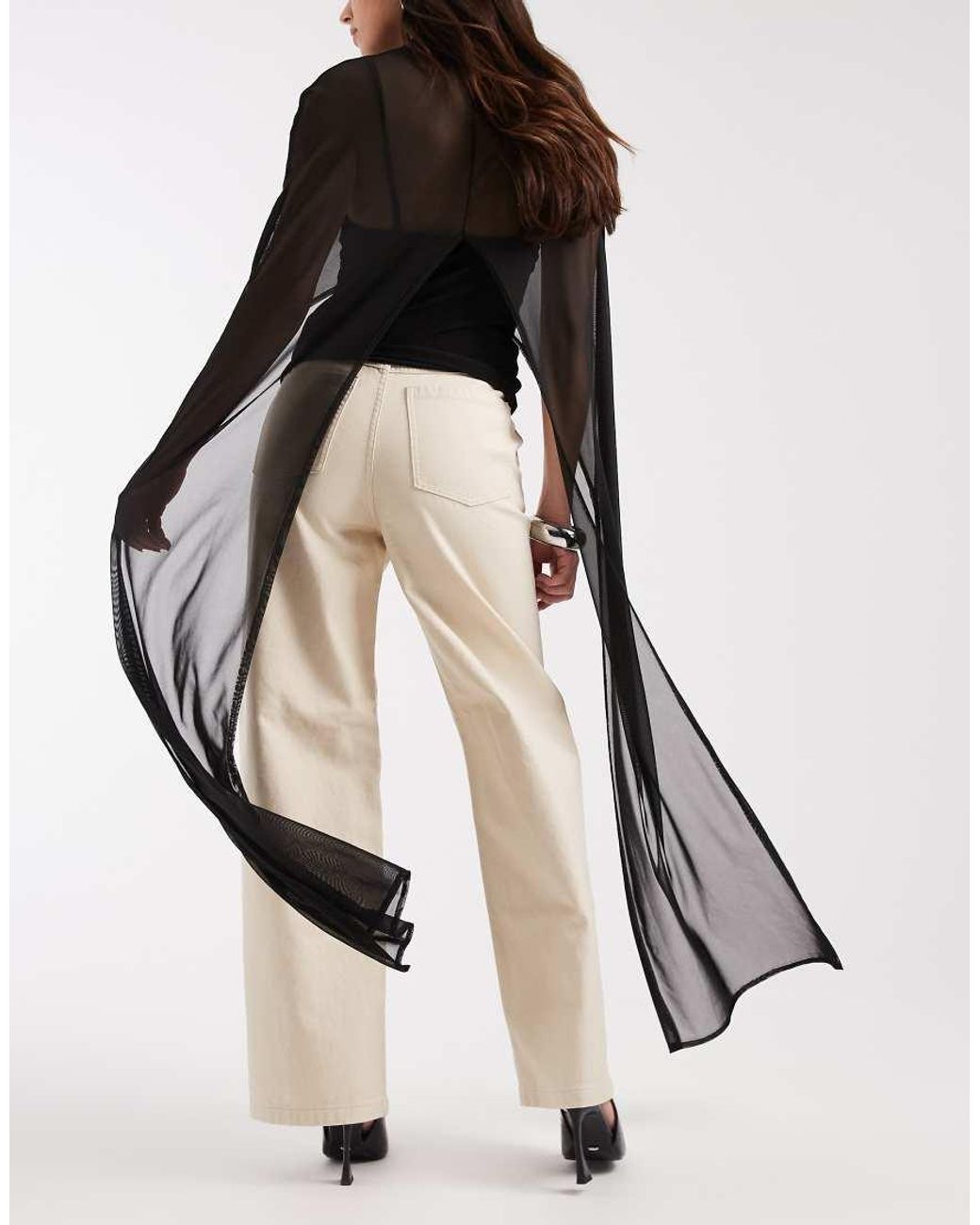 & Other Stories Natural Pure Cotton Straight Leg Trousers