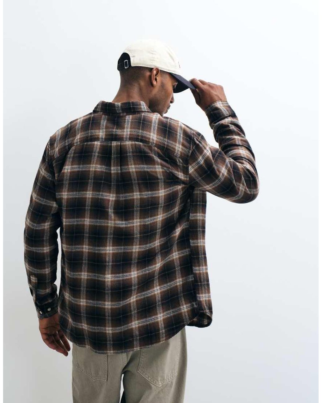 Jack & Jones Black Flannel Check Shirt for men