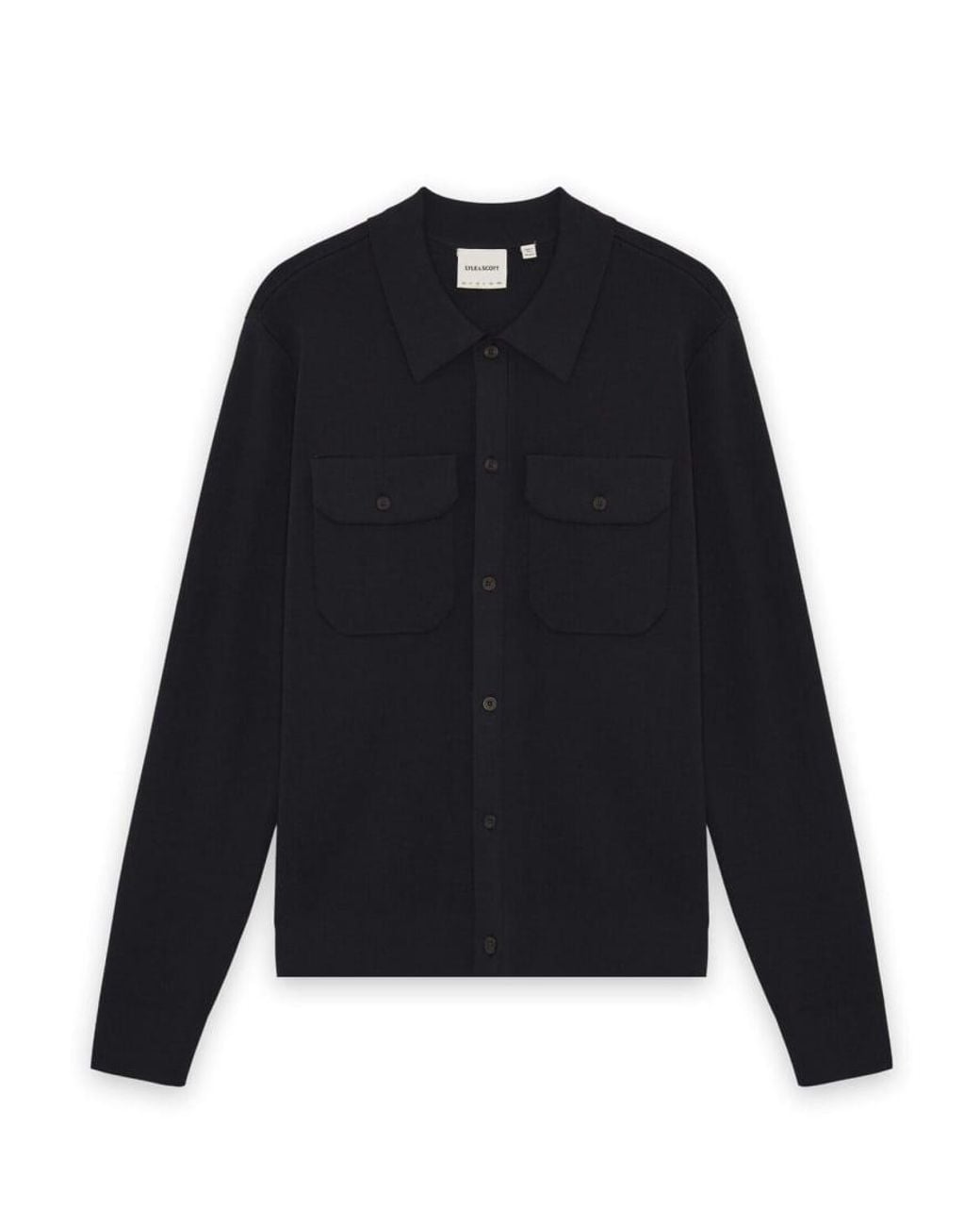Lyle & Scott Blue Mid Knits Knitted Utility Jacket for men