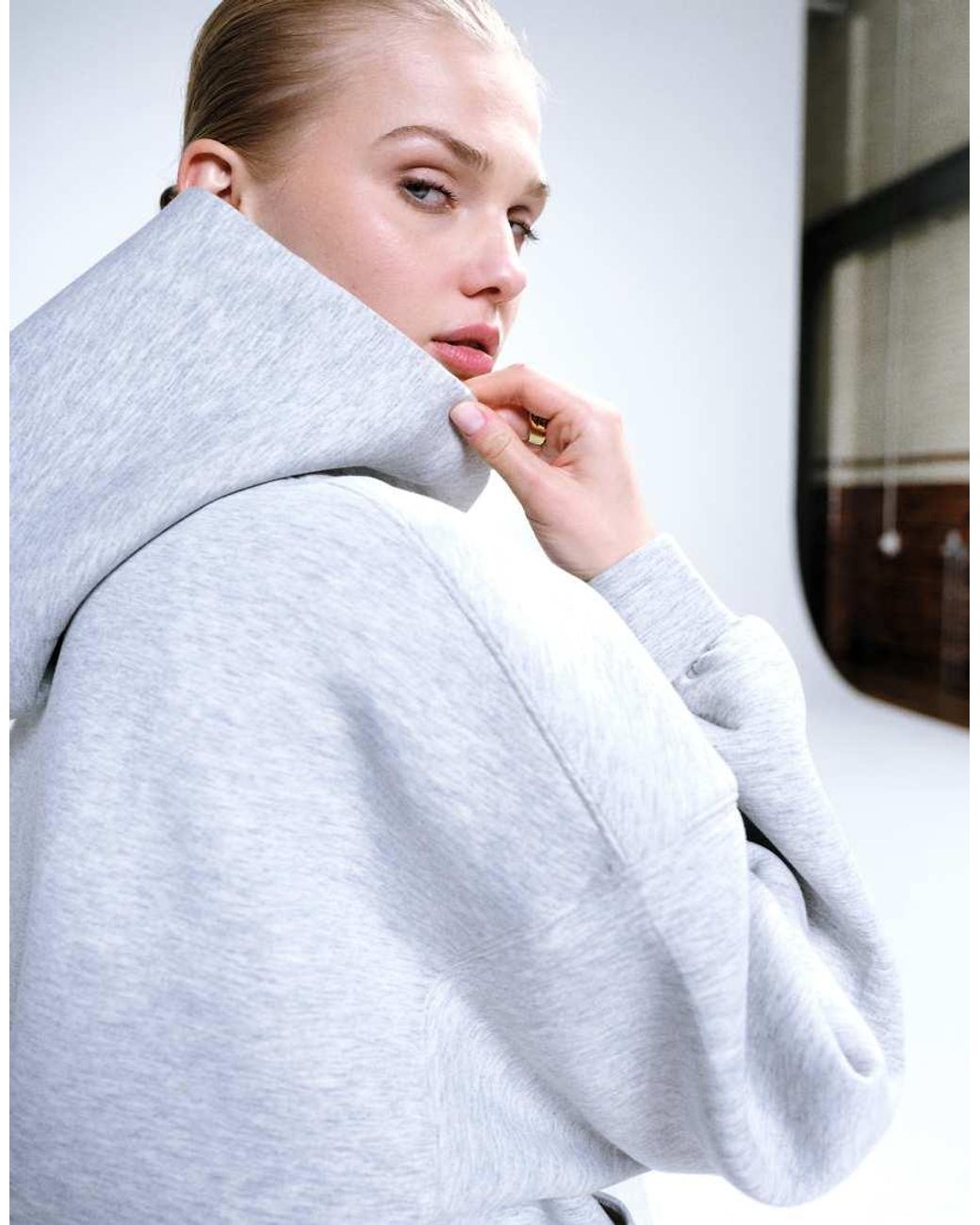 Weekday Natural Oversized Hoodie
