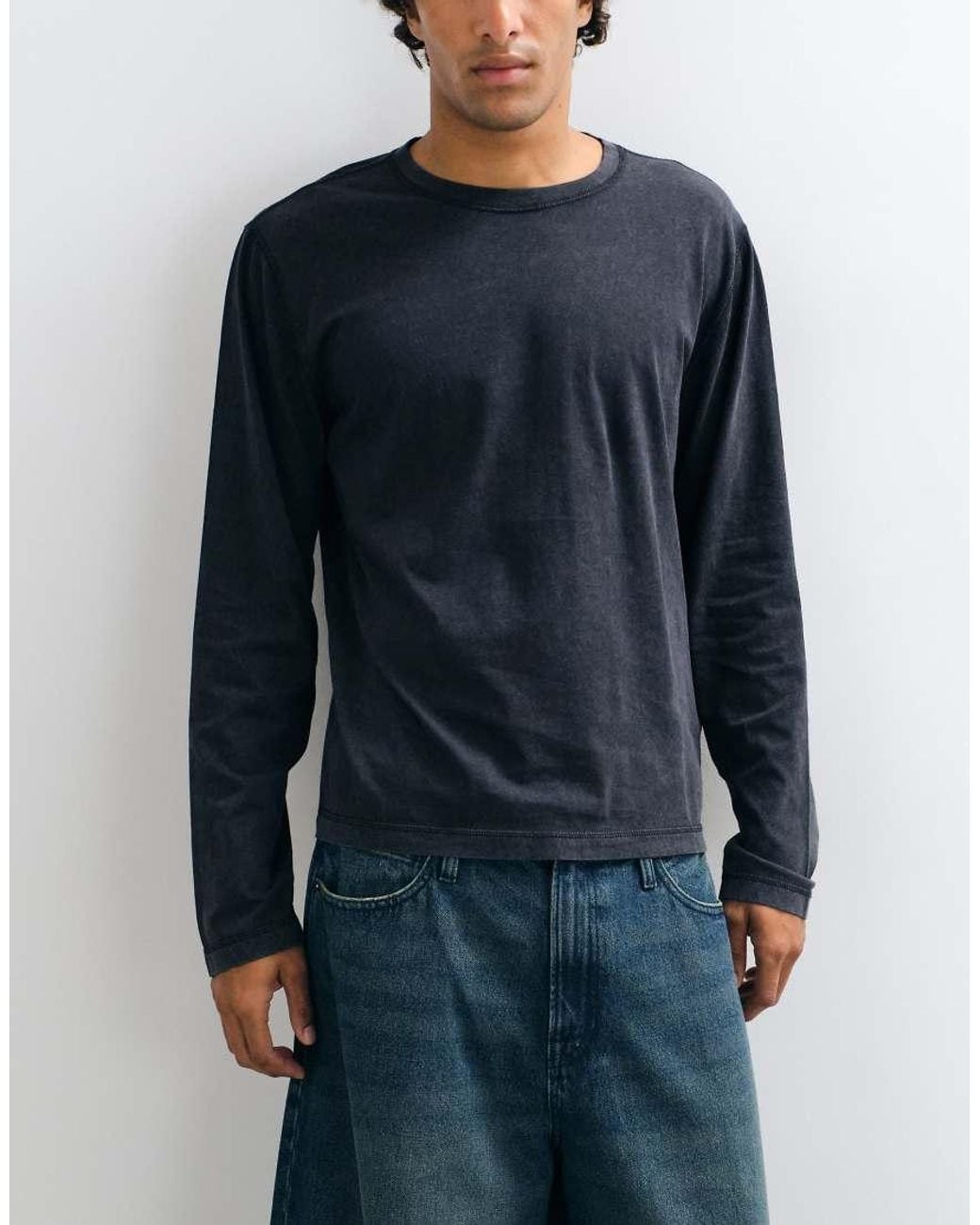 Hollister Blue 3 Pack Long Sleeve T-Shirts for men