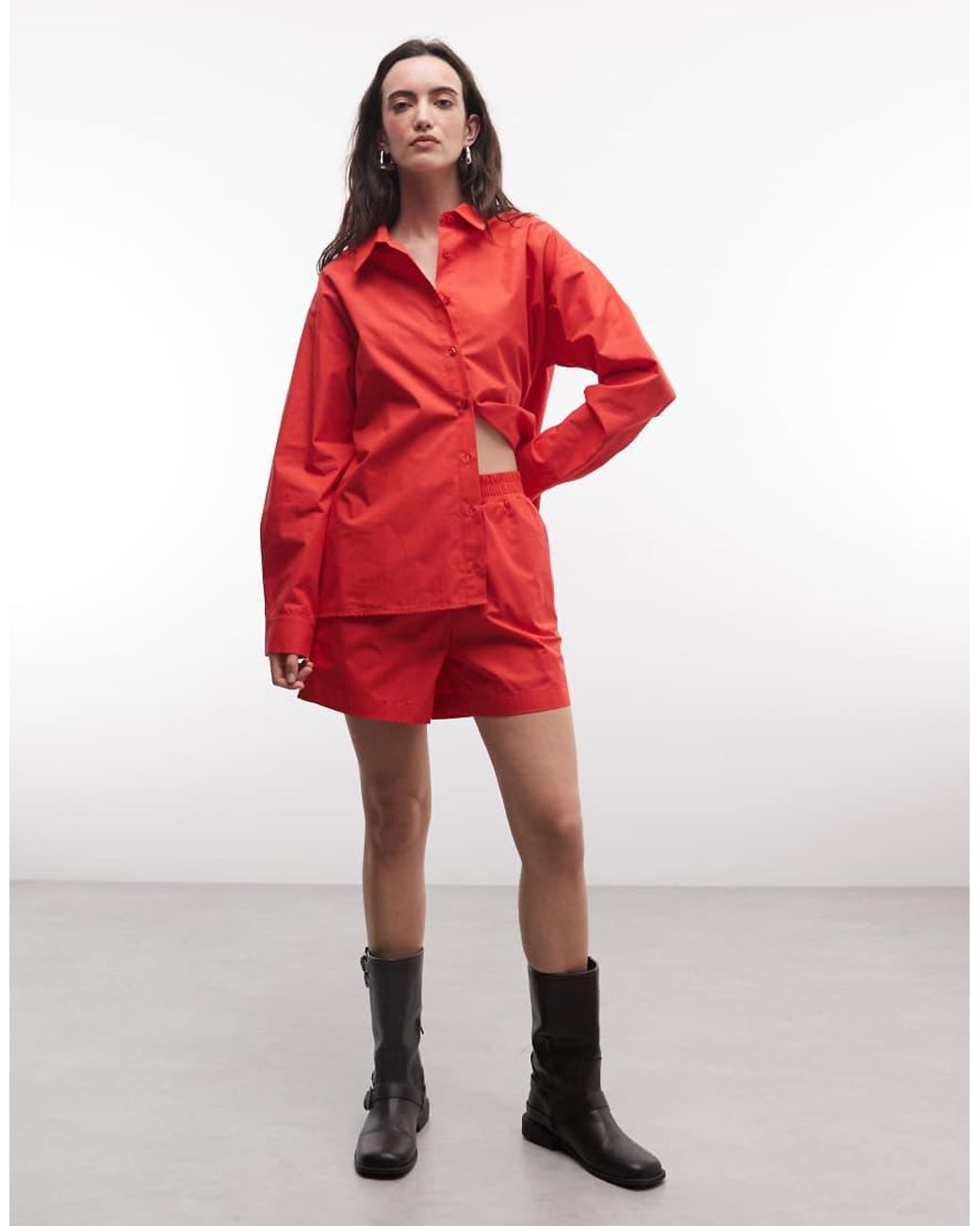 ASOS Red Longline Pull On Short