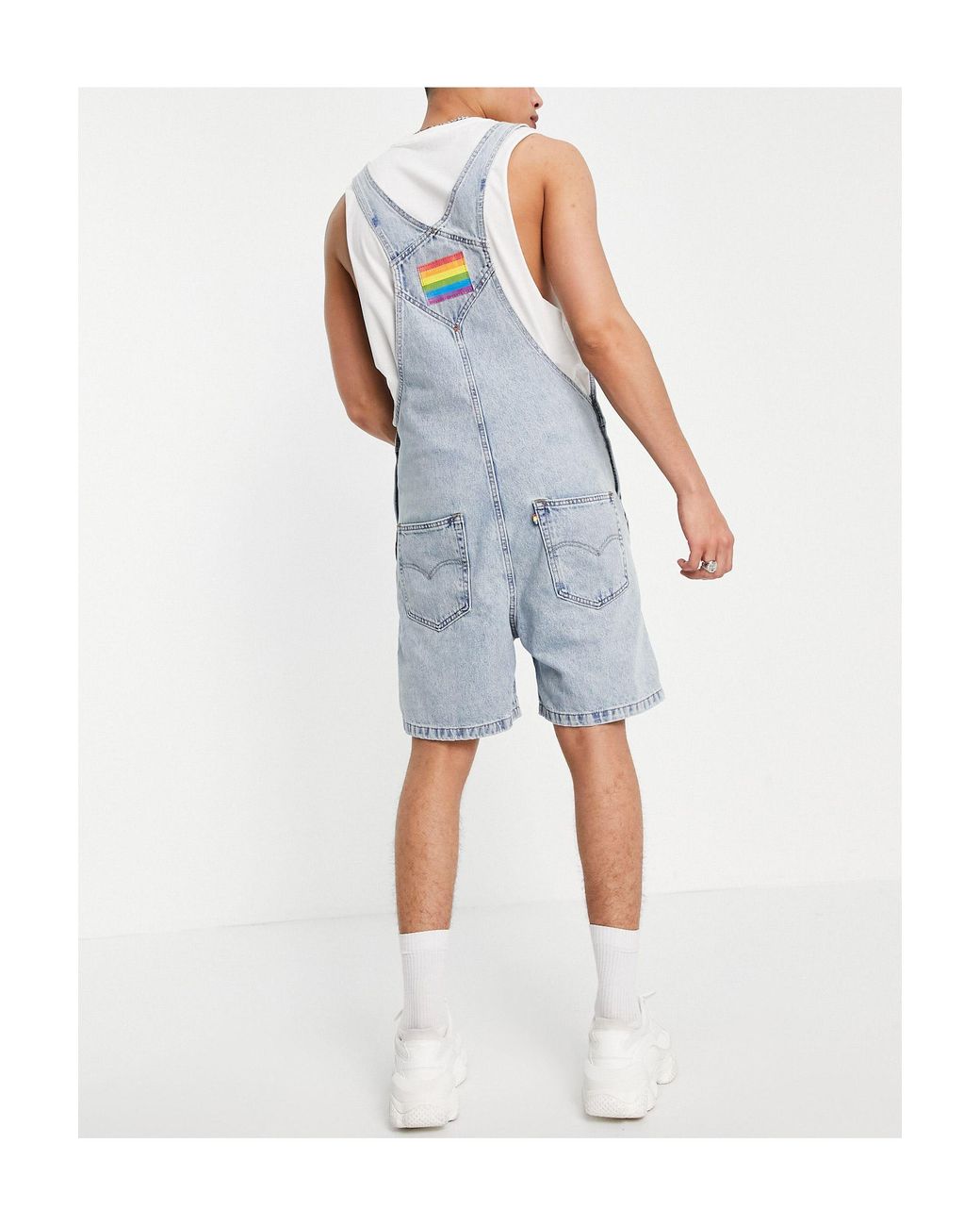 Pride Liberation Denim Dungaree Shorts 
