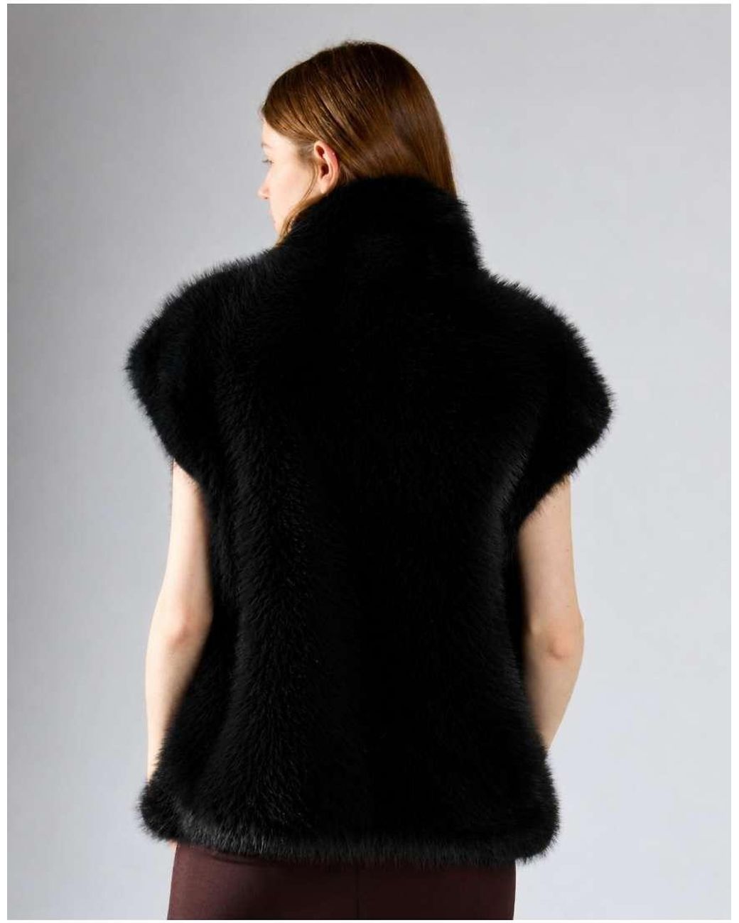 Glamorous Black Luxe Faux Fur Gilet