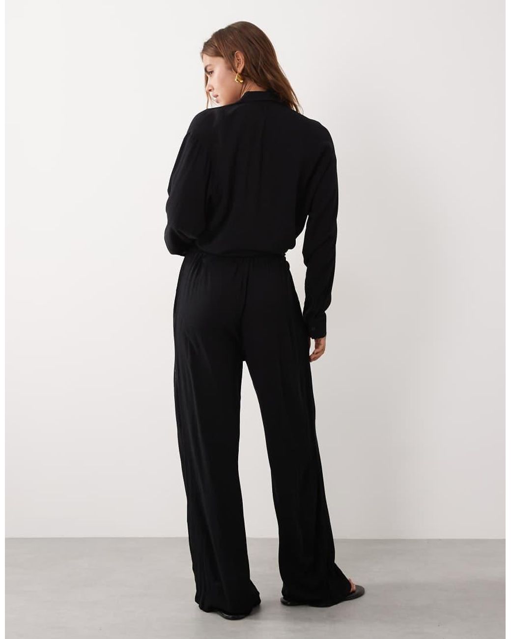 Brave Soul Black Textured Beach Trousers