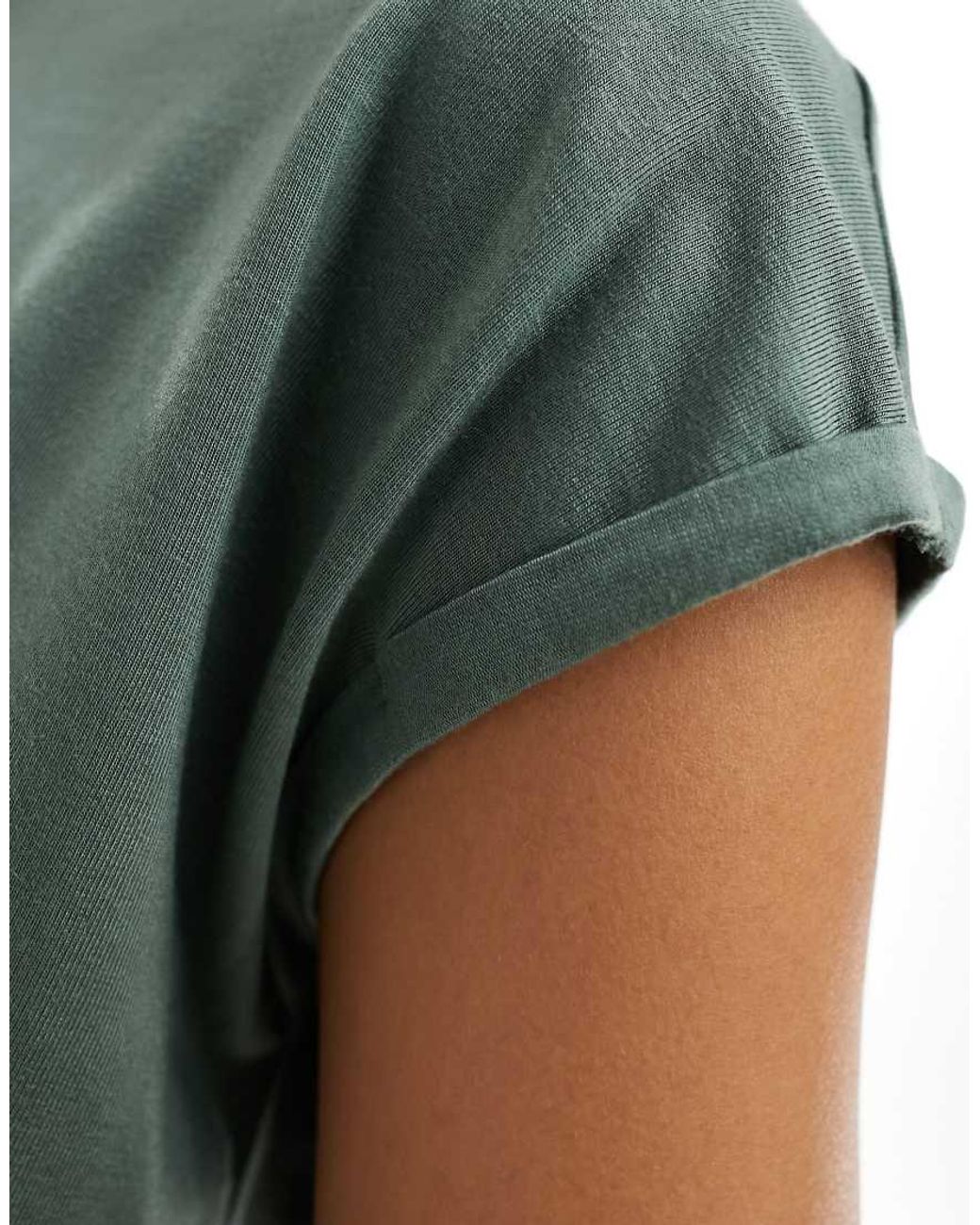 Vero Moda Green Round Neck T-shirt