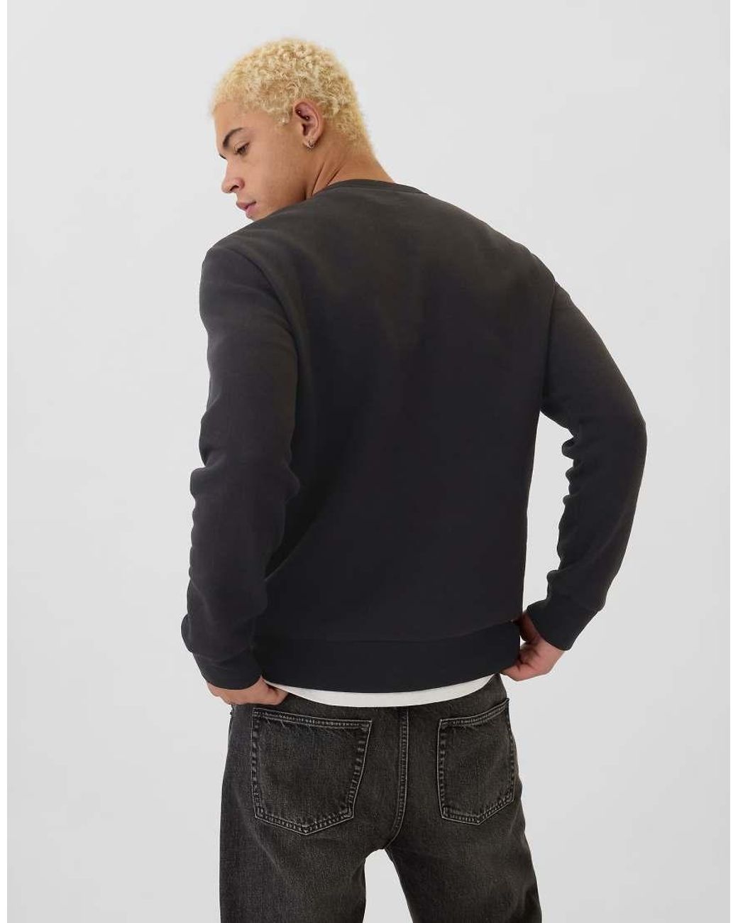 Gap Gray Tonal Logo Sweatshirt Co-Ord for men