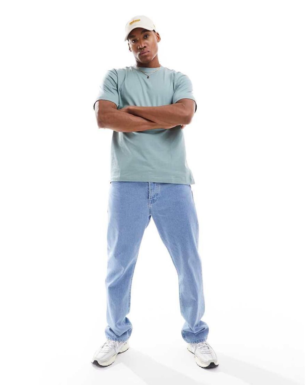Only & Sons Blue Relaxed Fit T-Shirt for men