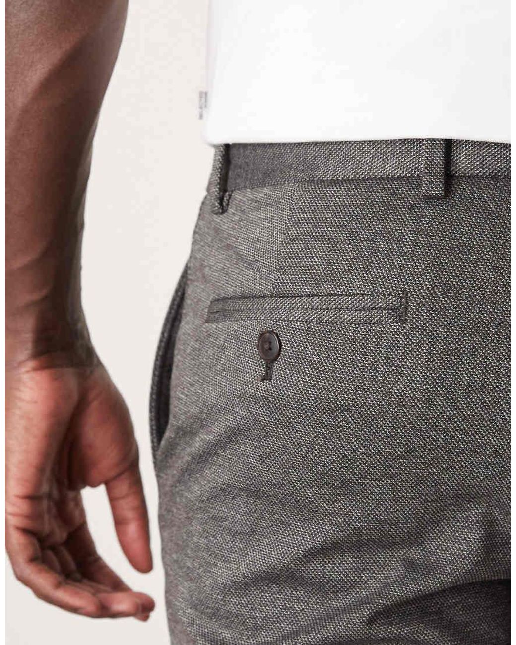 SELECTED Gray Noah Slim Fit Jersey Trousers for men