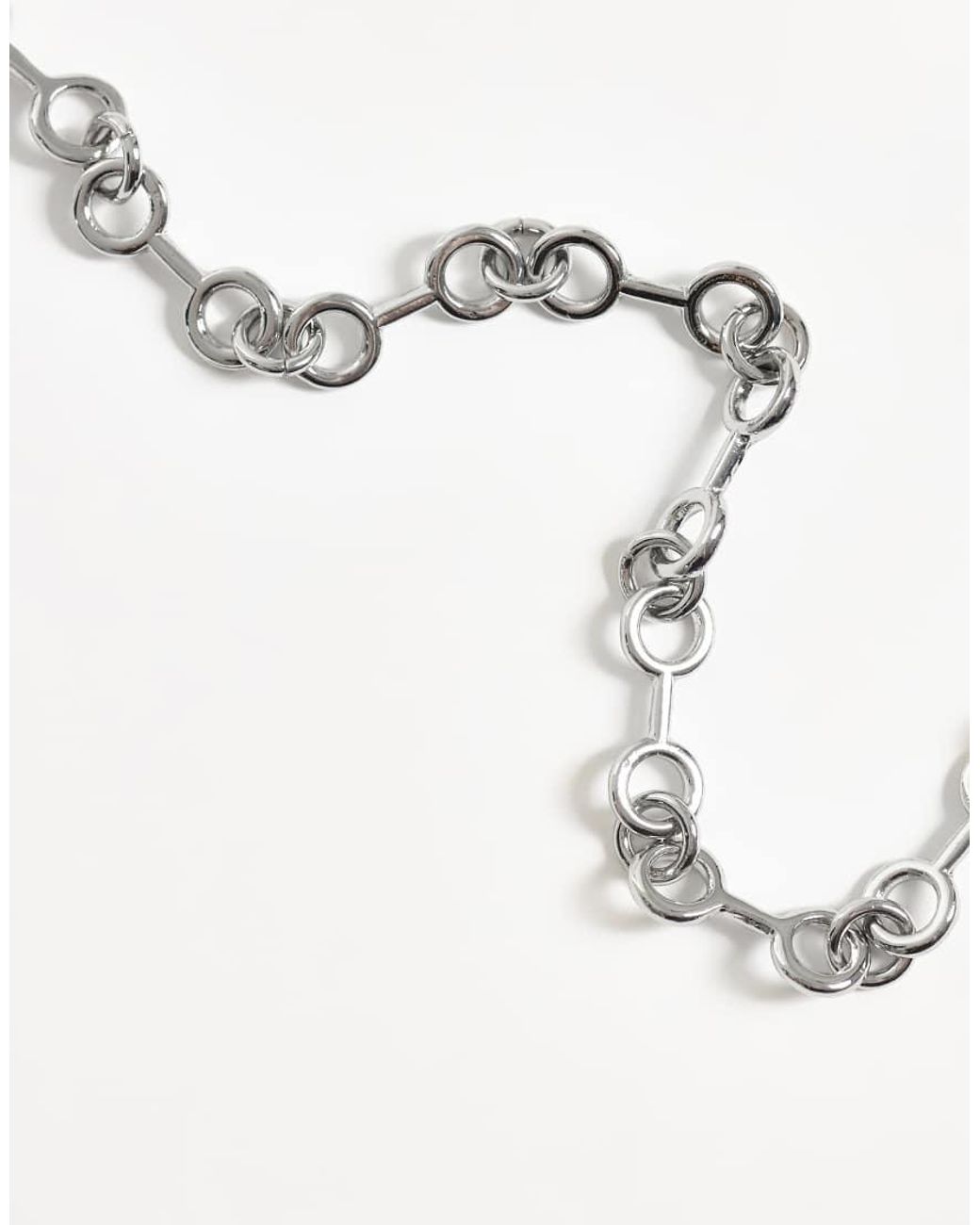 ASOS Metallic Round Link Chain Necklace for men