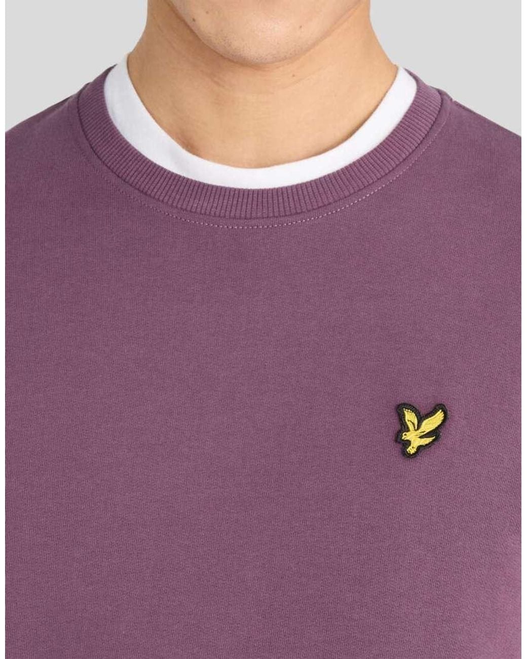 Lyle & Scott Purple Mid Layers Crew Neck Sweatshirt for men