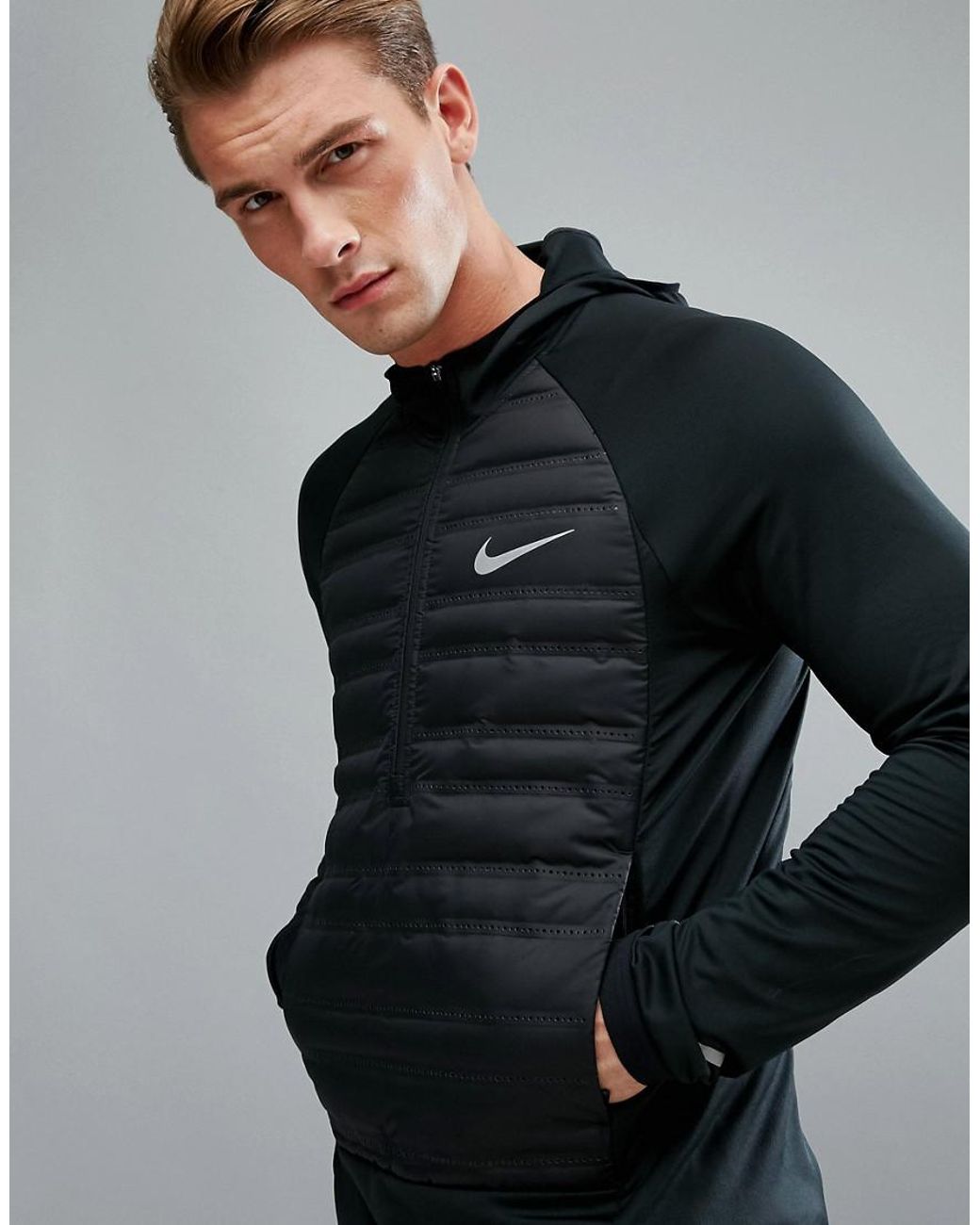 Nike Aeroloft Padded Hybrid Jacket In Black 872371-010 for Men | Lyst  Australia