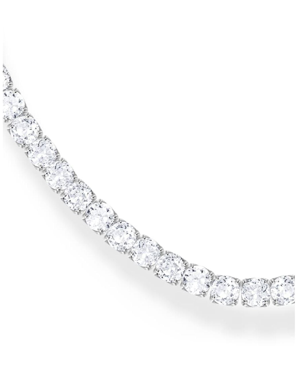 Thomas Sabo White Slim Chain Necklace With Stones
