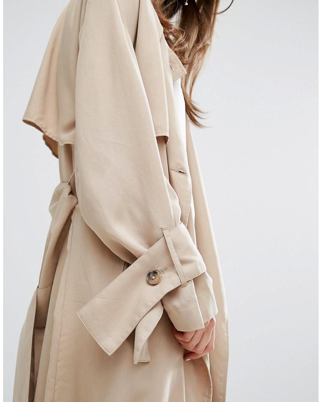 Cheap Monday Soft Trench Coat in Natural | Lyst