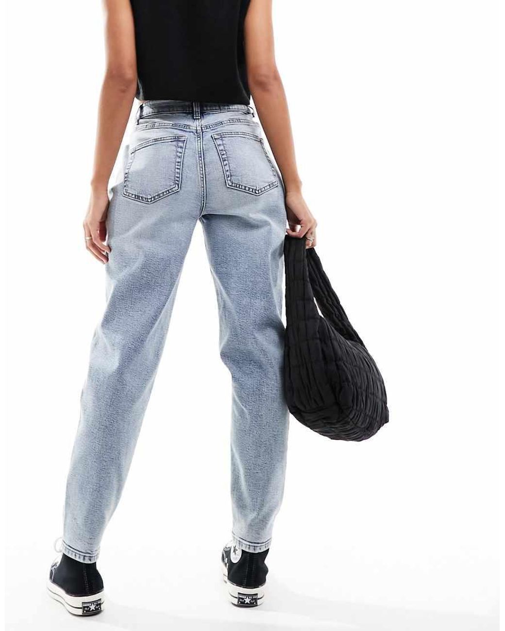 Miss Selfridge Blue Mom High Waist Jeans