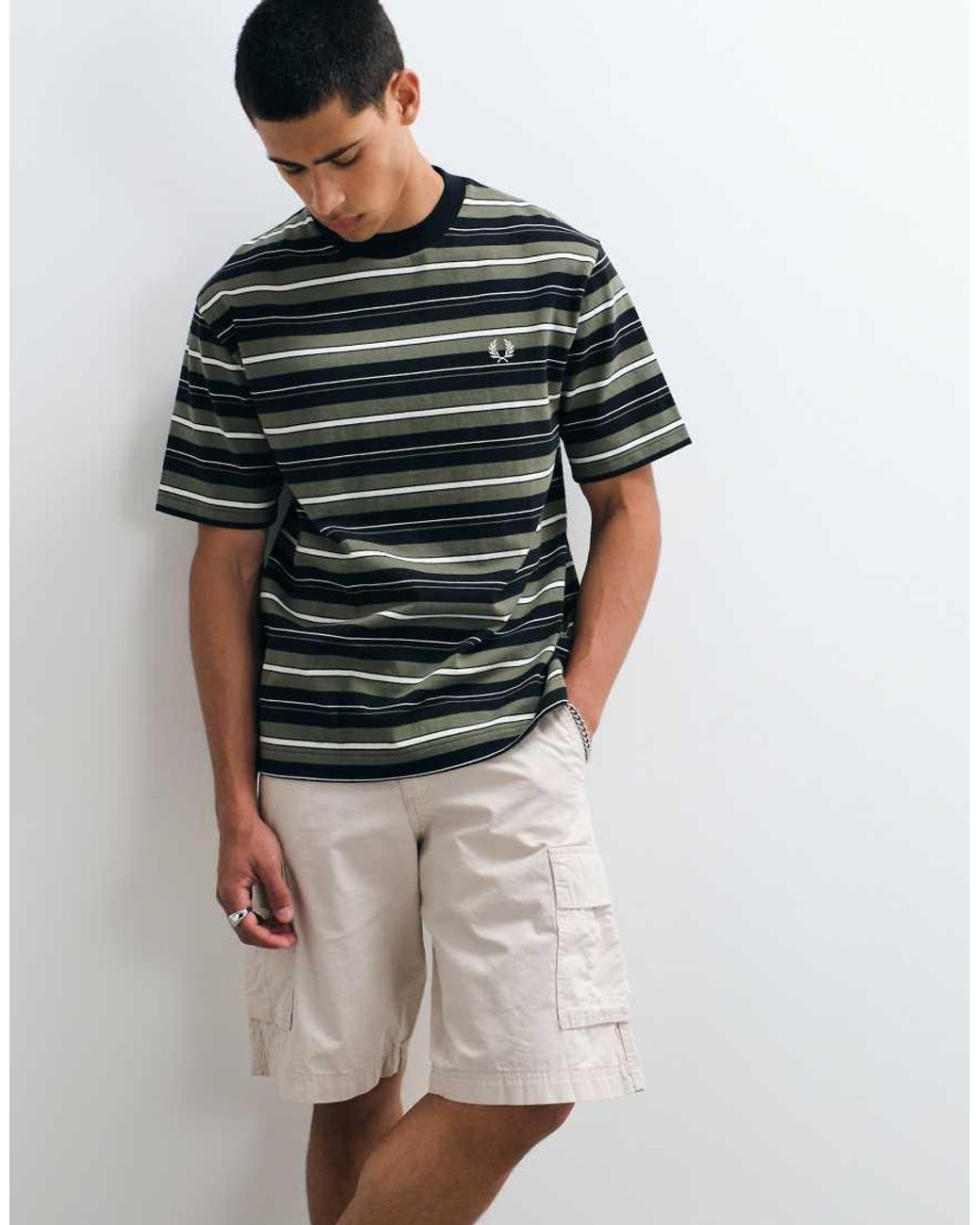 Fred Perry Multicolor Heavyweight Striped T-shirt for men