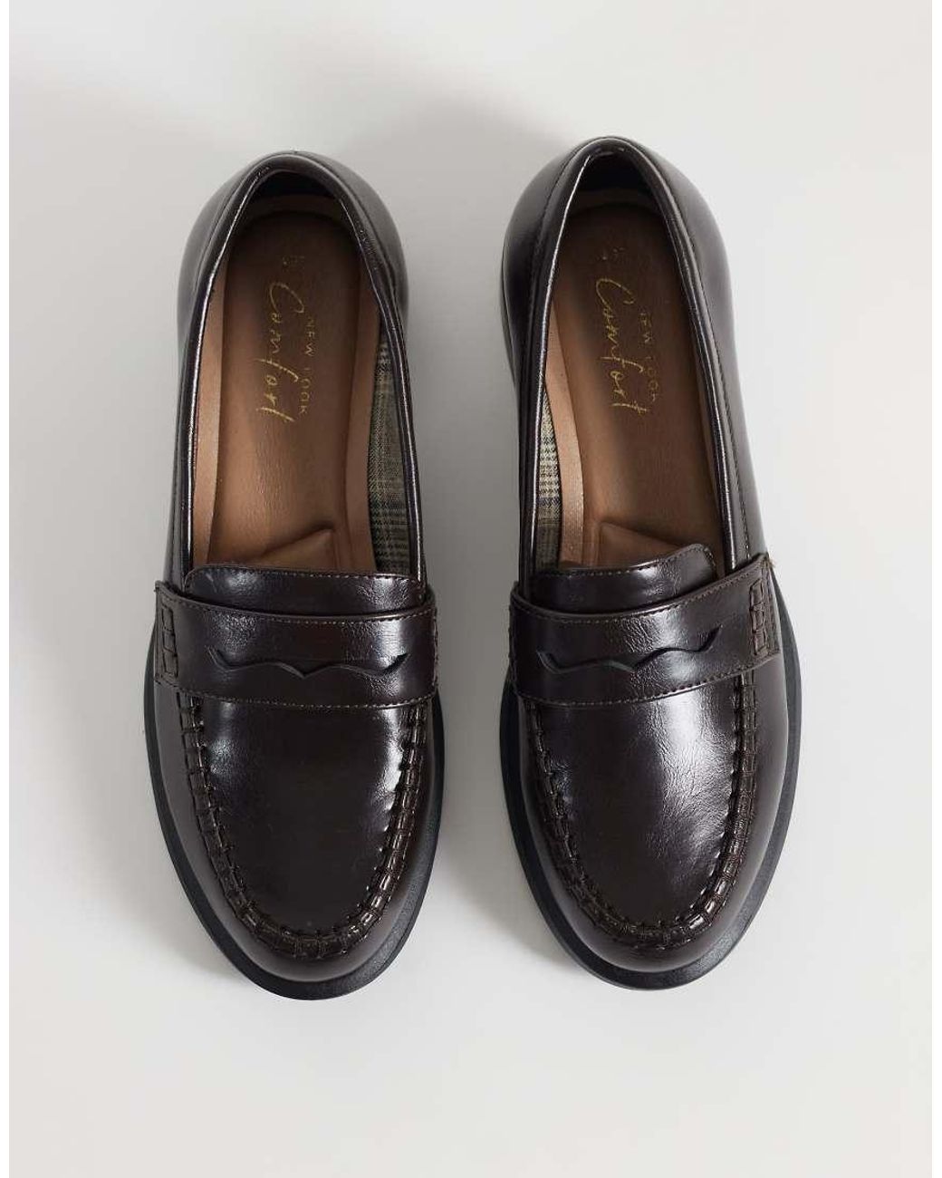 New Look Brown Faux-leather Loafers