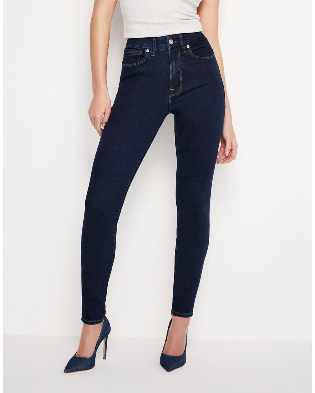 GOOD AMERICAN Blue Always Fits Good Legs Skinny Jeans