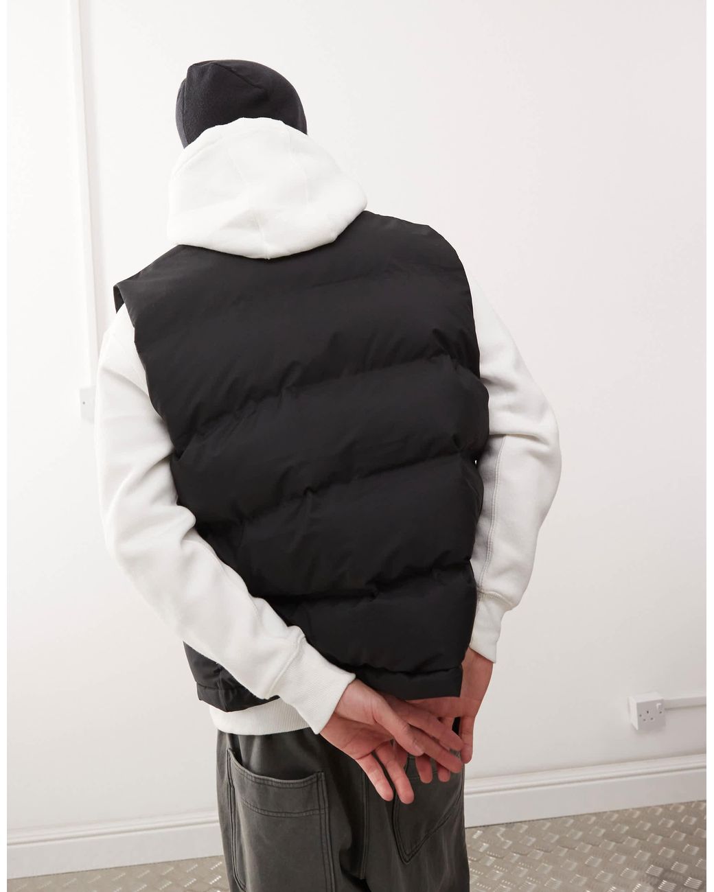 WEEKDAY Kip Puffer Vest in Brown | endource