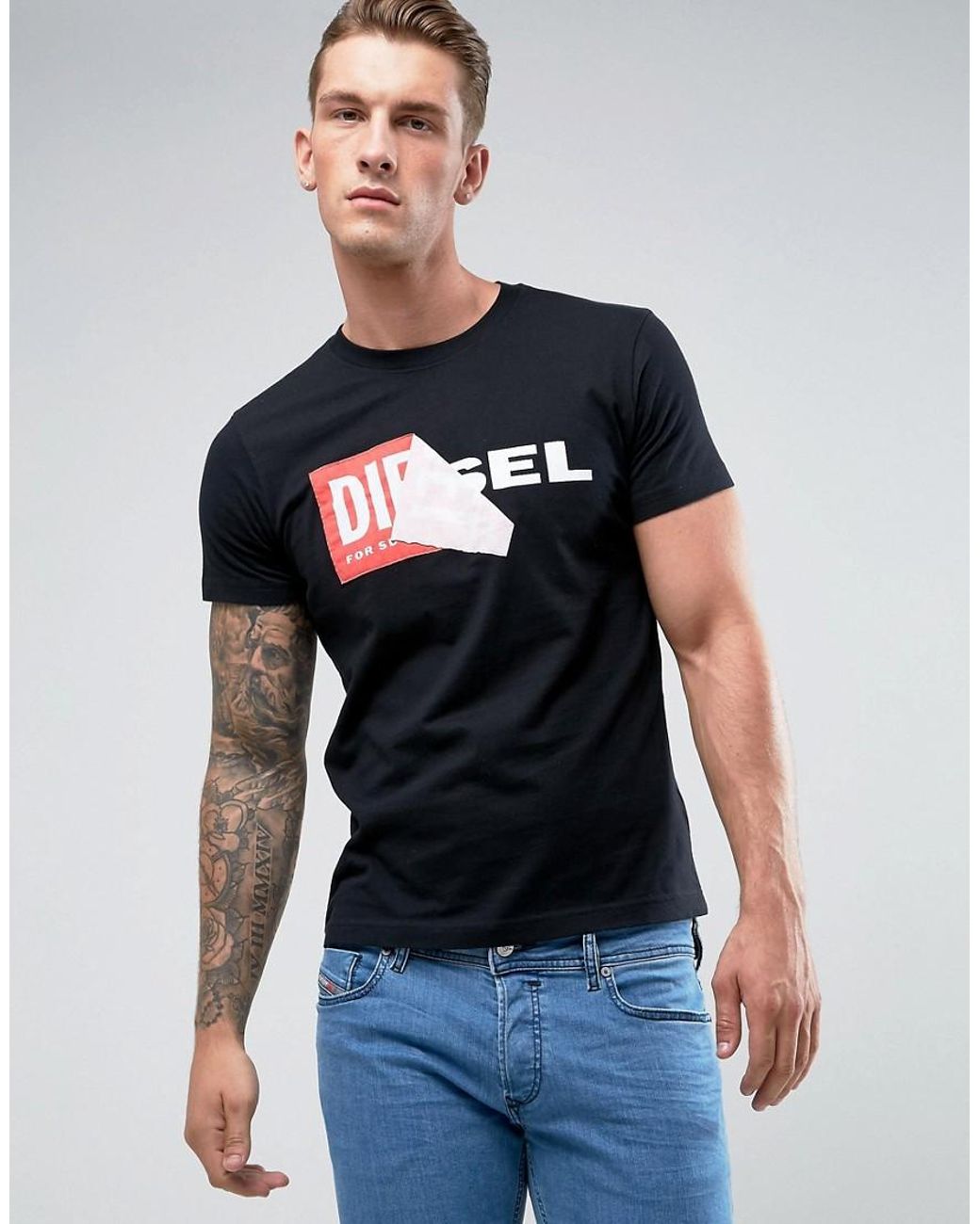 夏・お店屋さん DIESEL Tシャツ T DIEGO QA T-SHIRT ブラック XL - T