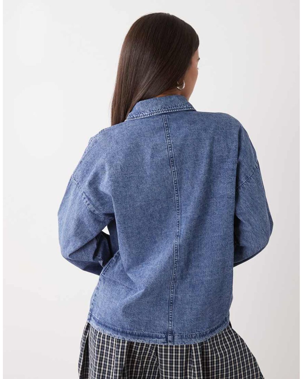 Noisy May Blue Oversized Denim Shirt