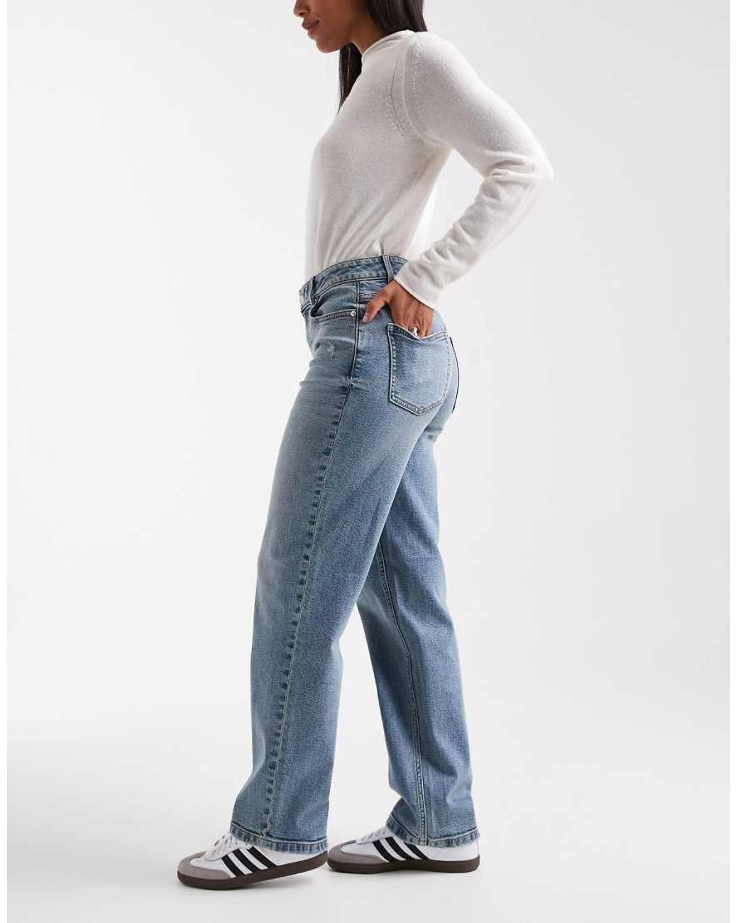 Vaqueros De Pernera Recta Con De -Azul Miss Selfridge de color Blue