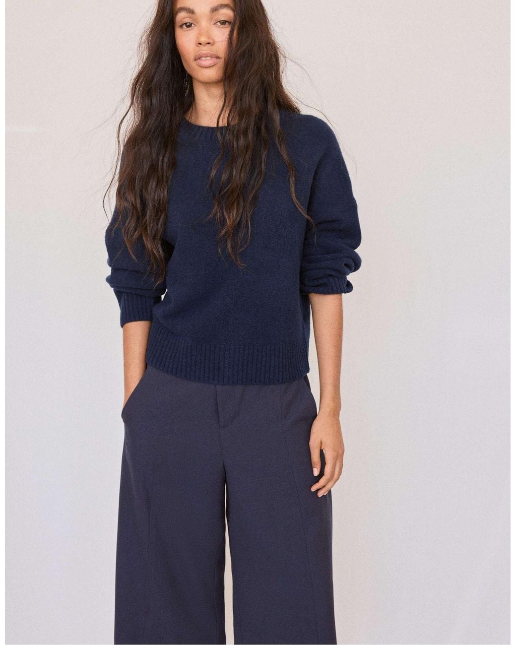 Stradivarius Blue Weicher basic-strickpullover
