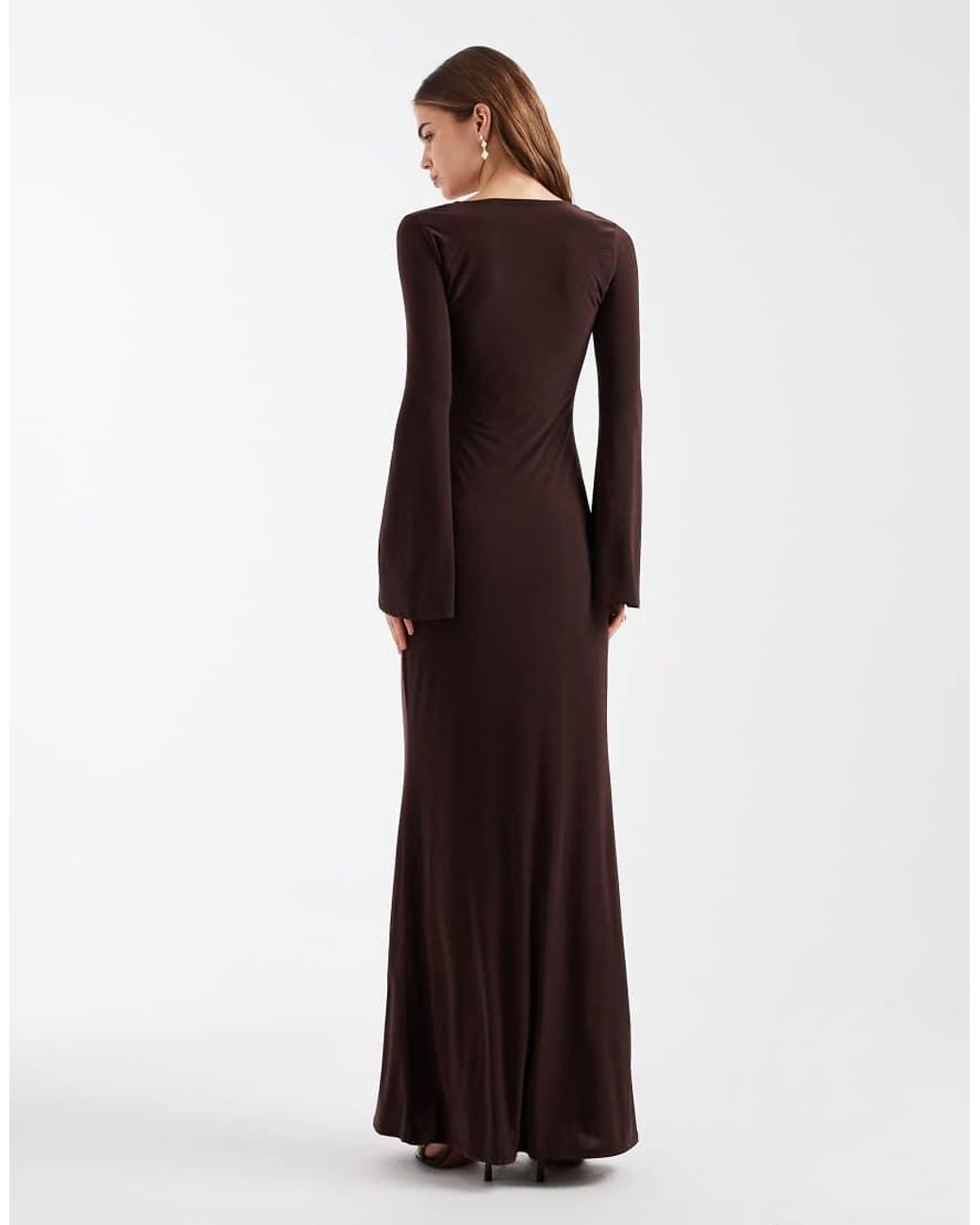 ASOS White Wide Square Neck Maxi Dress