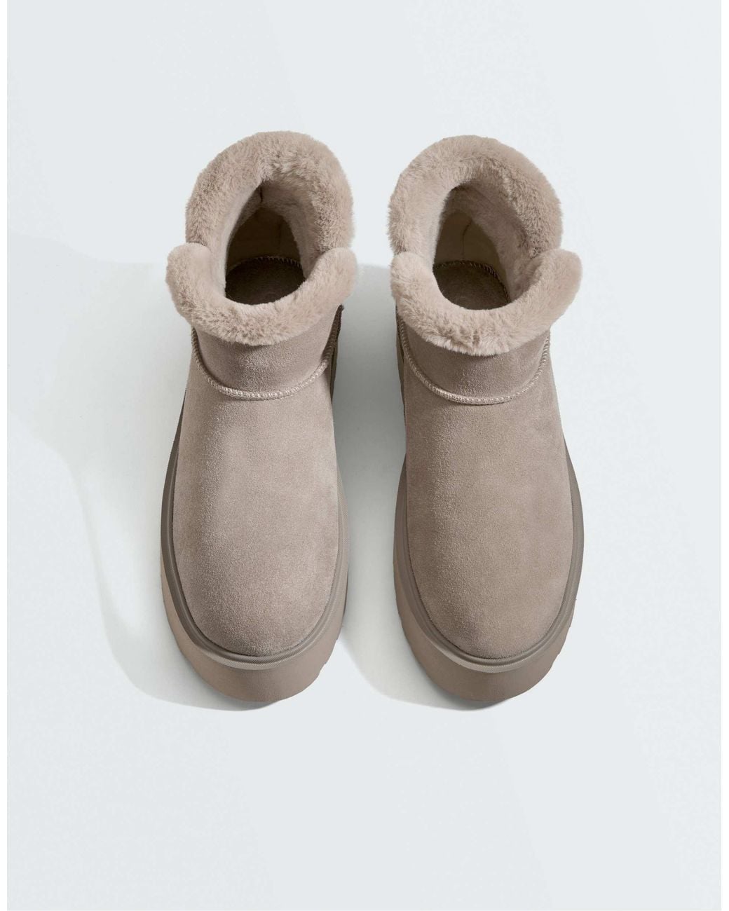 Oysho Gray Plateaustiefel