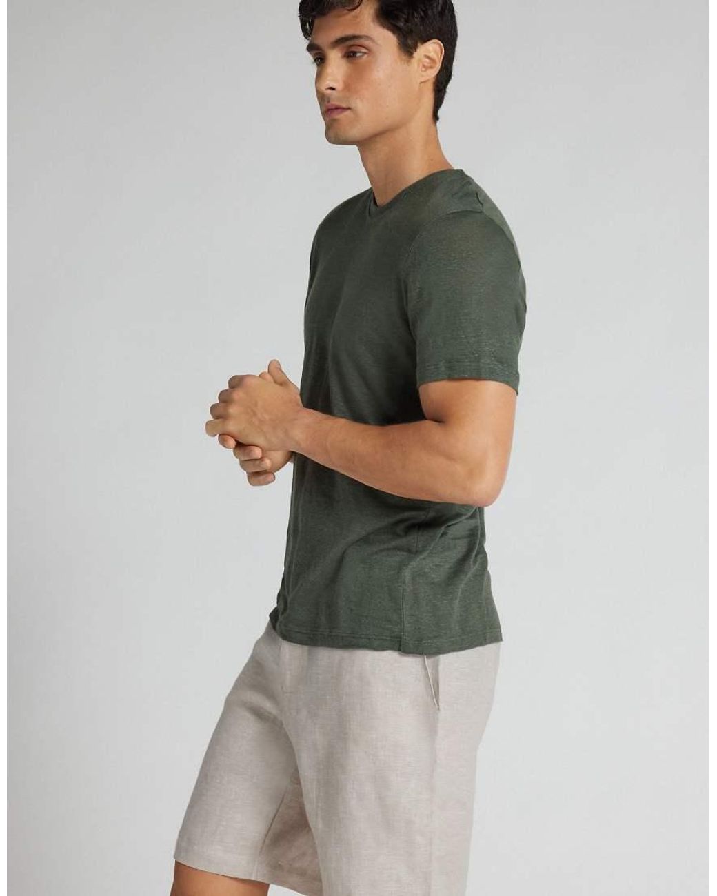 Intimissimi Gray 100% Linen Shorts for men