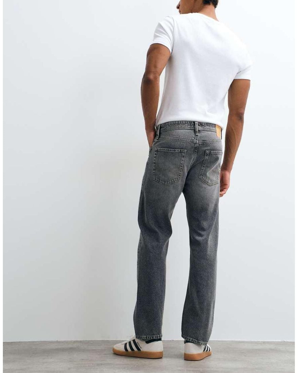 Jack & Jones Gray Chris Relaxed Fit Jeans for men