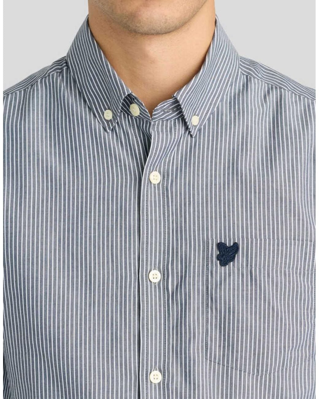 Lyle & Scott Gray Ls Woven Shirts Pinstripe Shirt for men