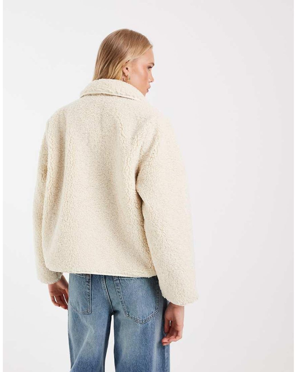 Giacca Borg Bianca di Levi's in Natural