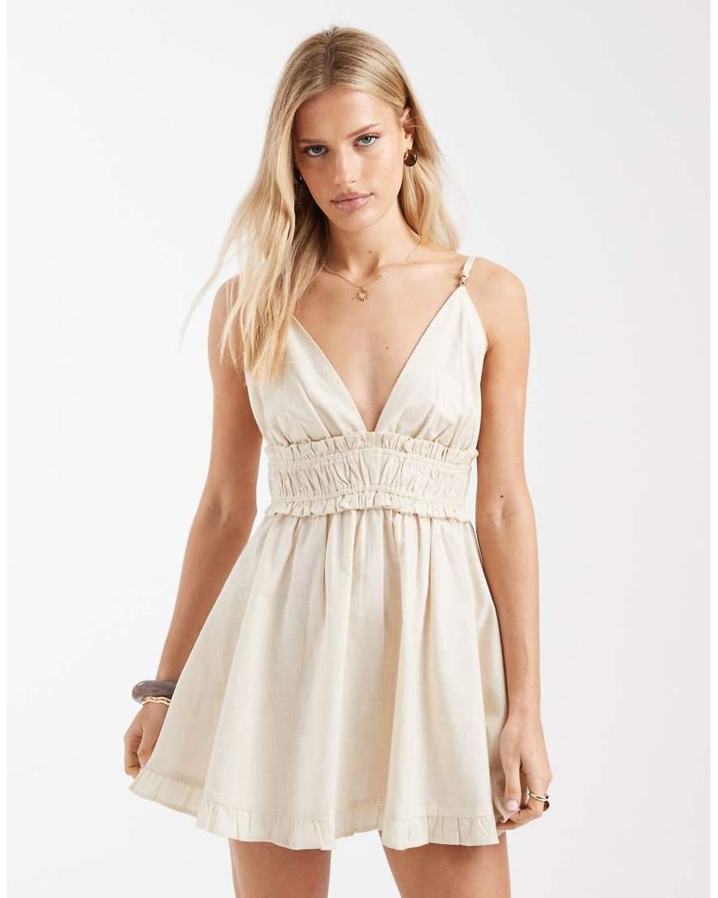 Aray White Mini Beach Dress