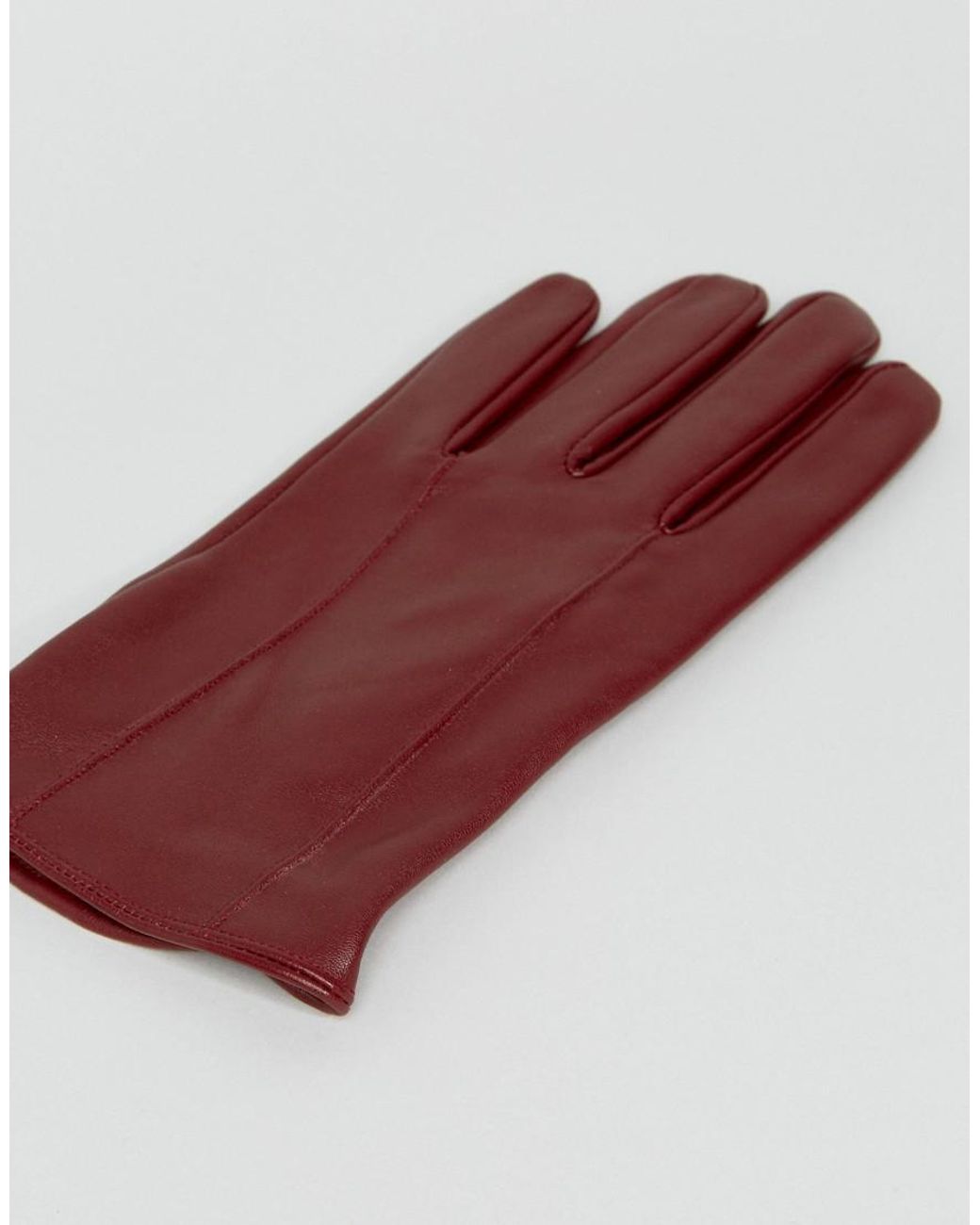 Barneys Originals Barneys Leather Gloves In Oxblood in Red for Men | Lyst