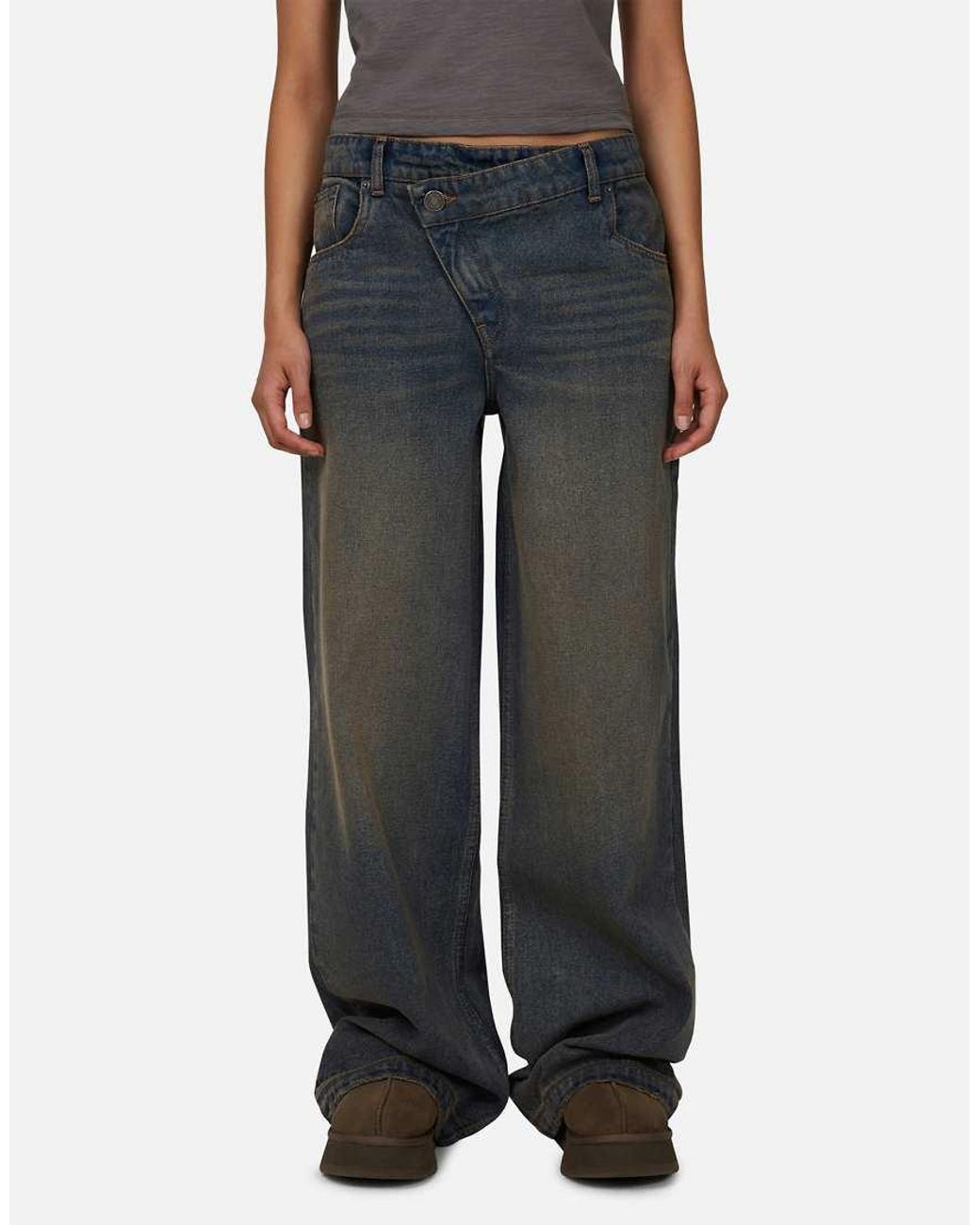 Good For Nothing Black Baggy Vintage Wash Denim Jeans