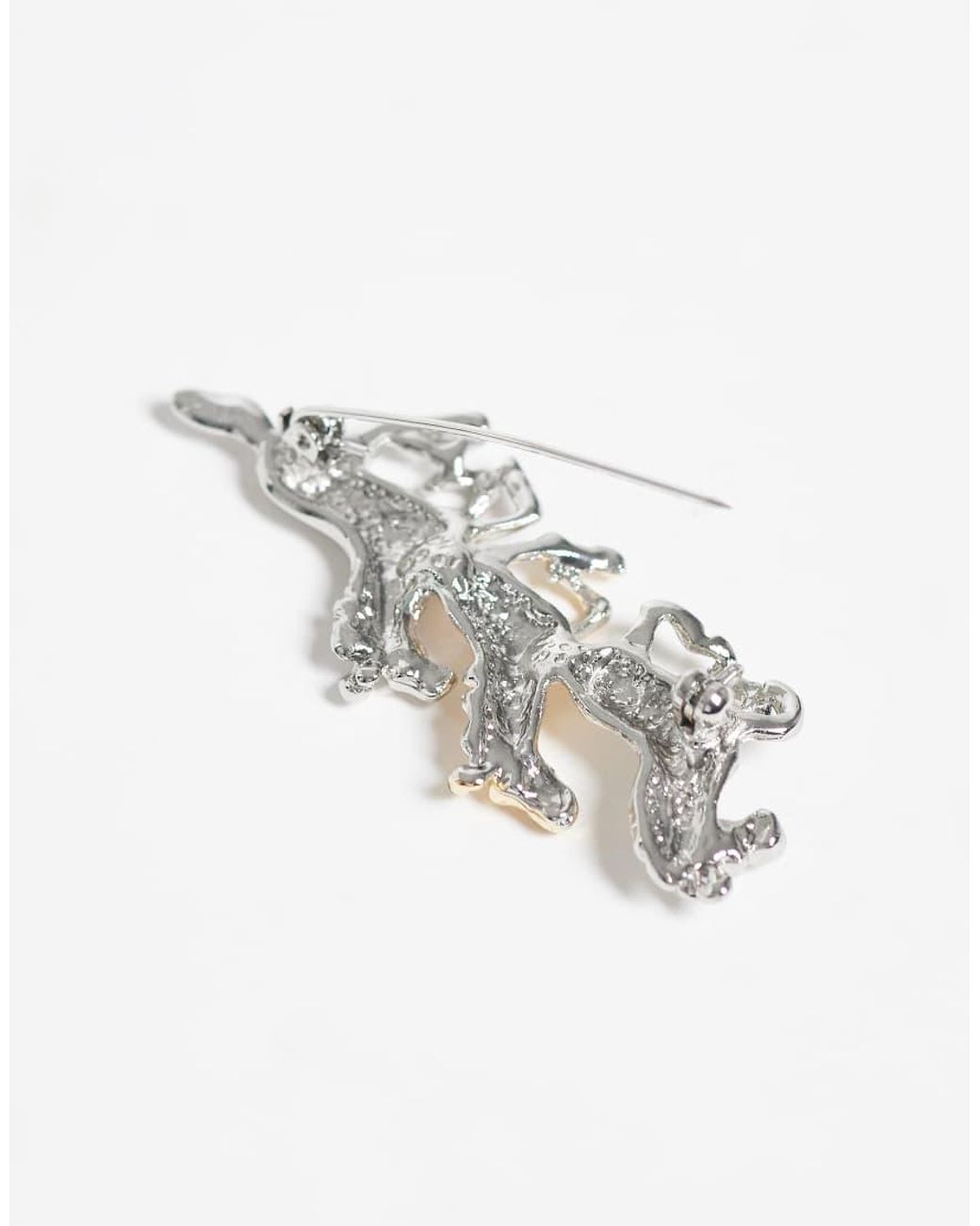 ASOS White Tie Pin Brooch With Vintage-Style Horse Design