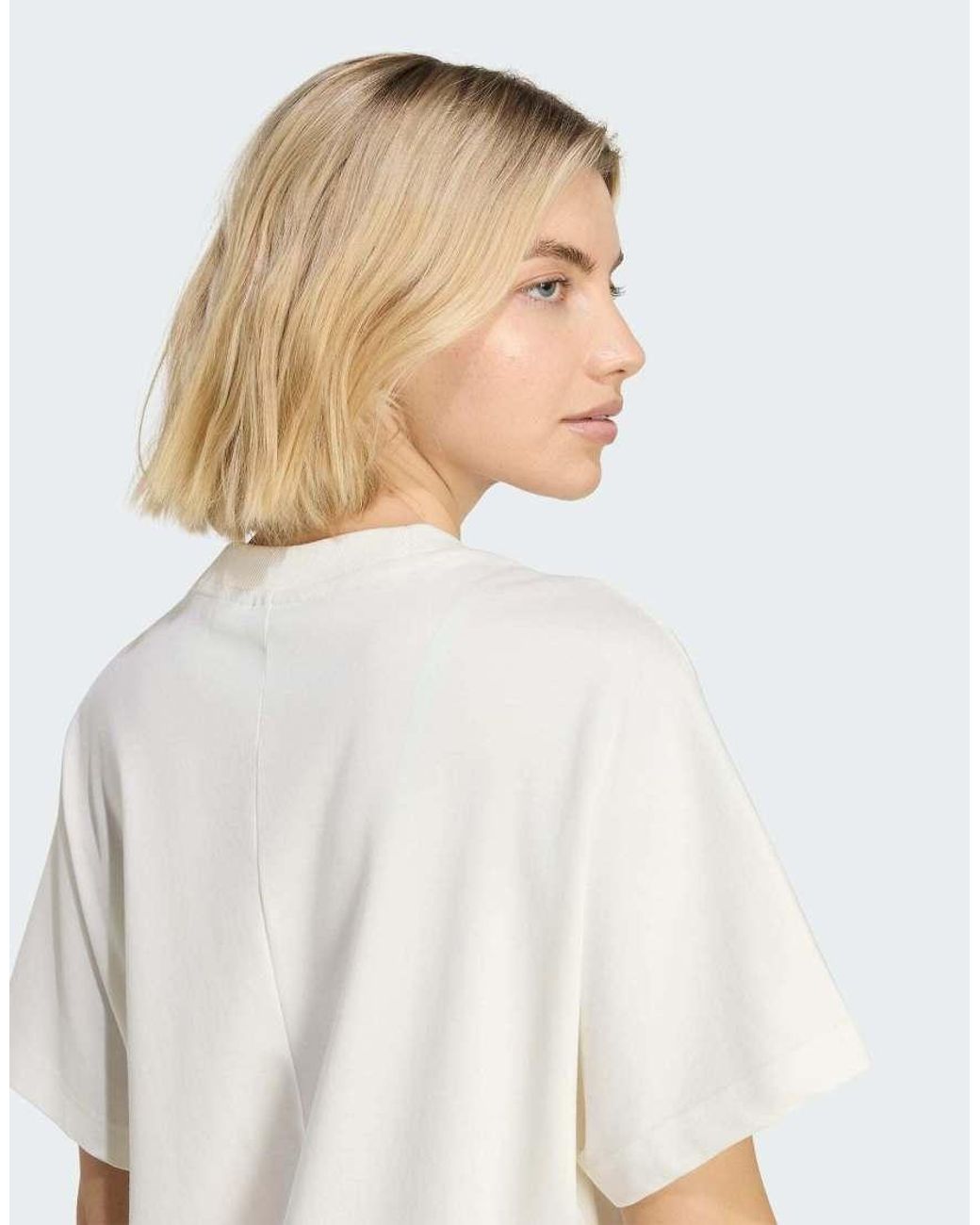 Adidas Originals White Soft Lux Loose Tee