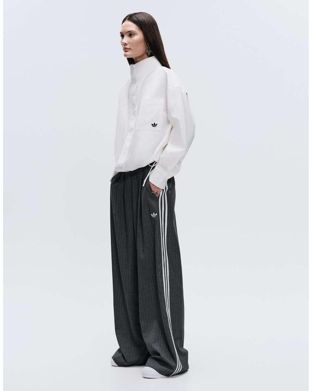 adidas Originals x ASOS White Oversized Funnel Neck Shirt