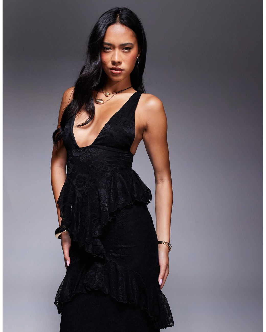 ASOS Black – maxikleid aus spitze