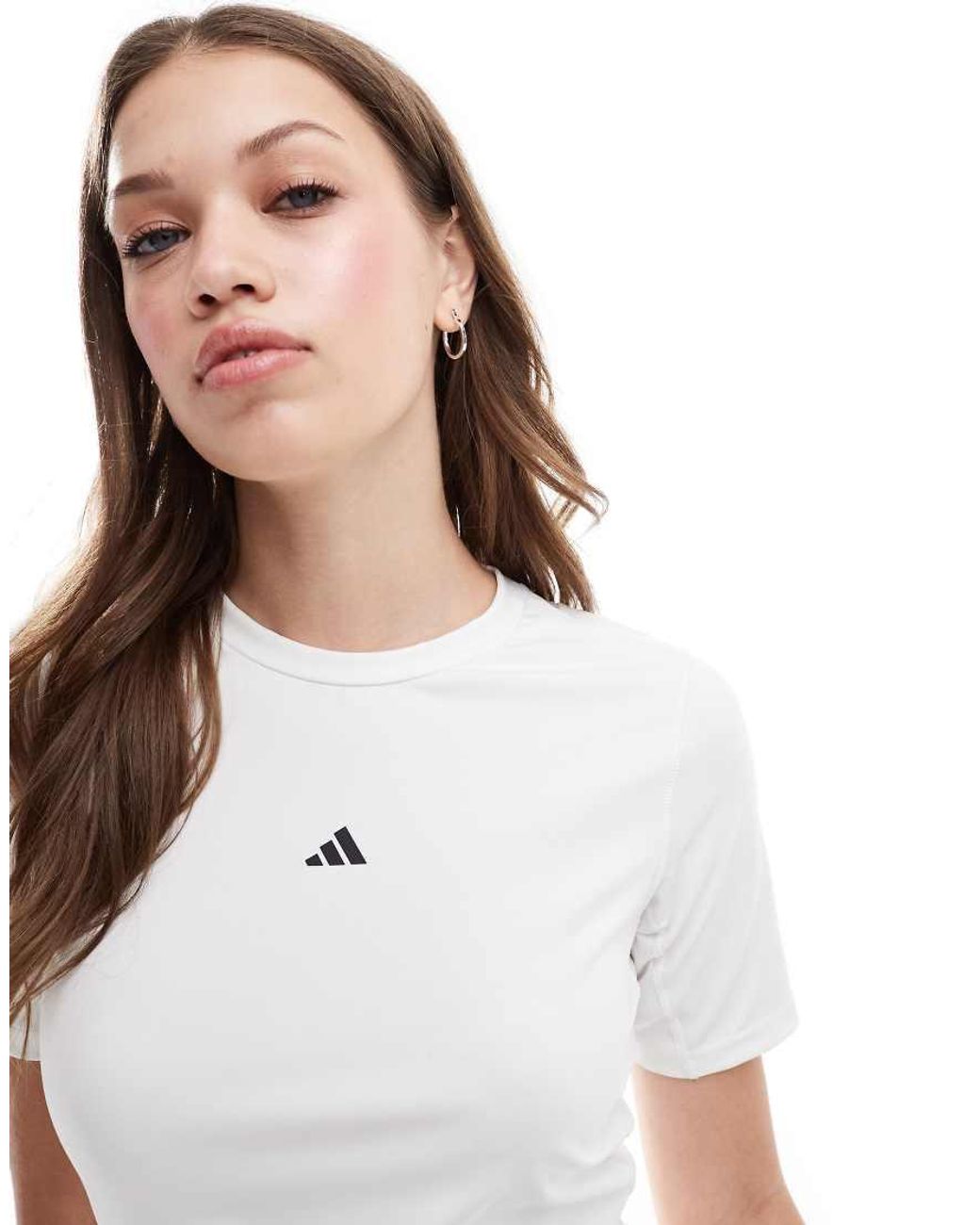 Adidas Originals White Adidas Training Techfit T-Shirt