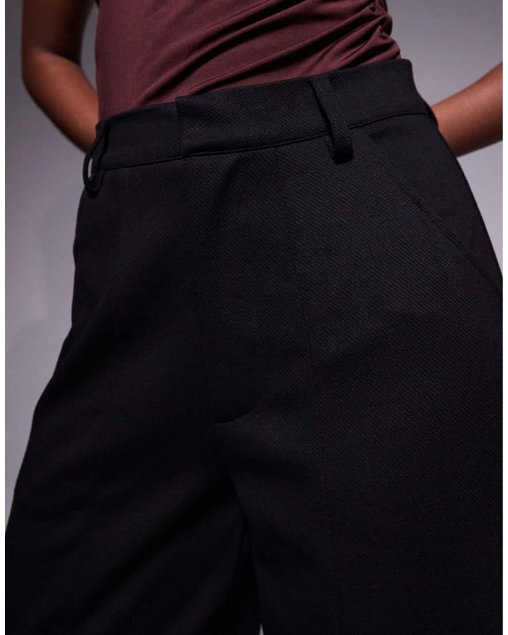 ASOS Purple Jersey Twill Barrel Leg Trouser