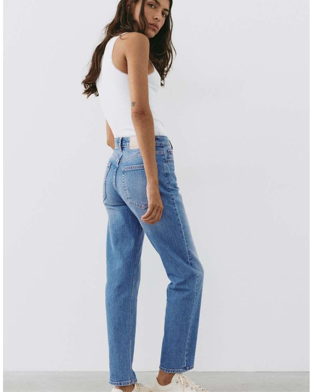 Pull&Bear Blue Petite High-waist Slim Fit Jeans