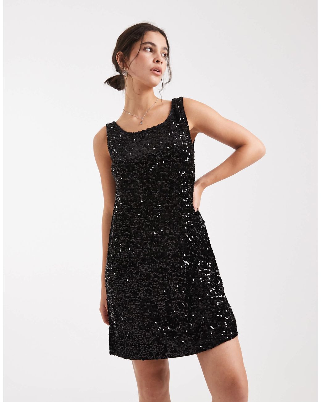 Pieces Black – wendbares mini-etuikleid