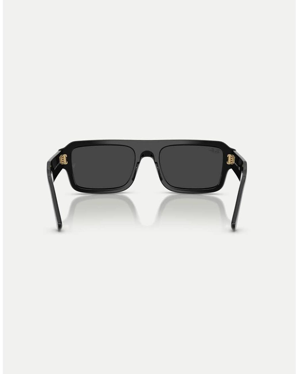 Ray-Ban Black Lukas Rectangle Polarised Sunglasses With Lens