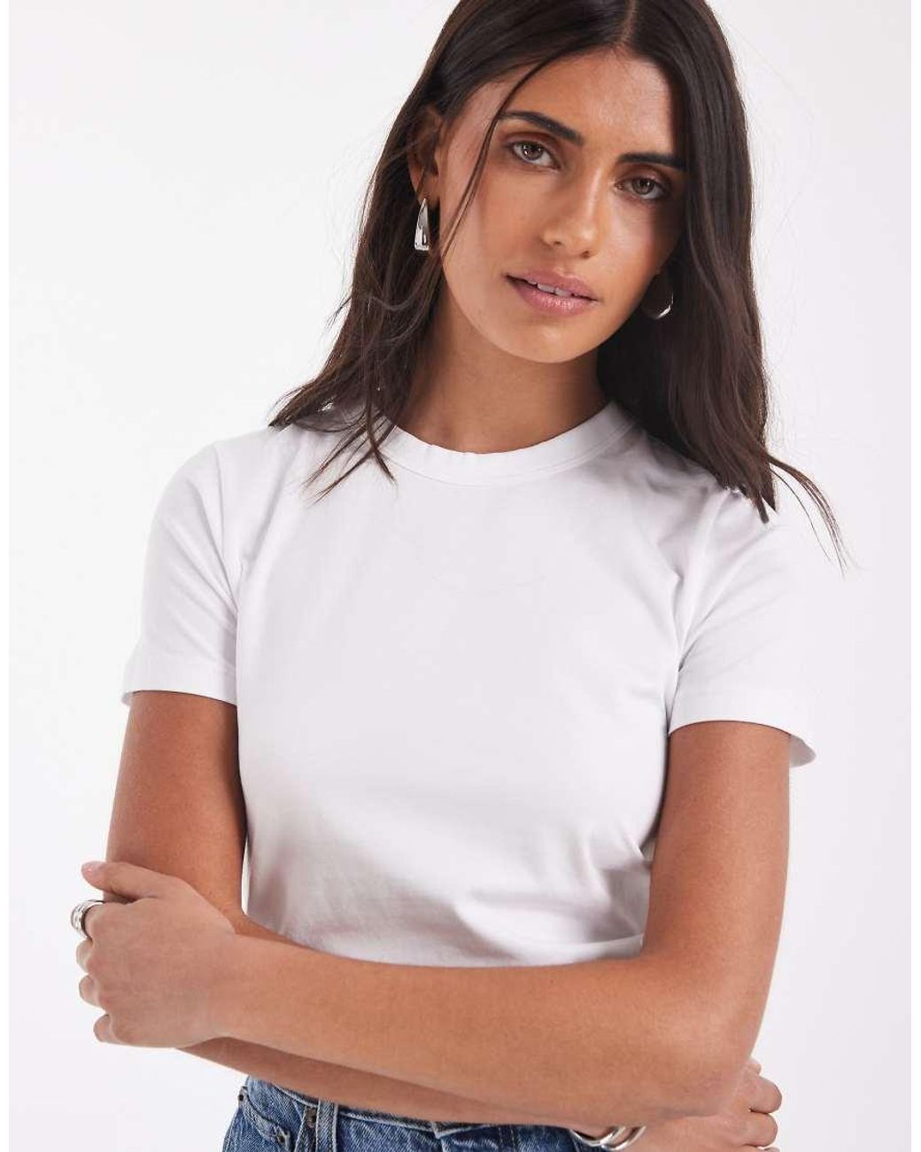JJXX White Fitted T-shirt