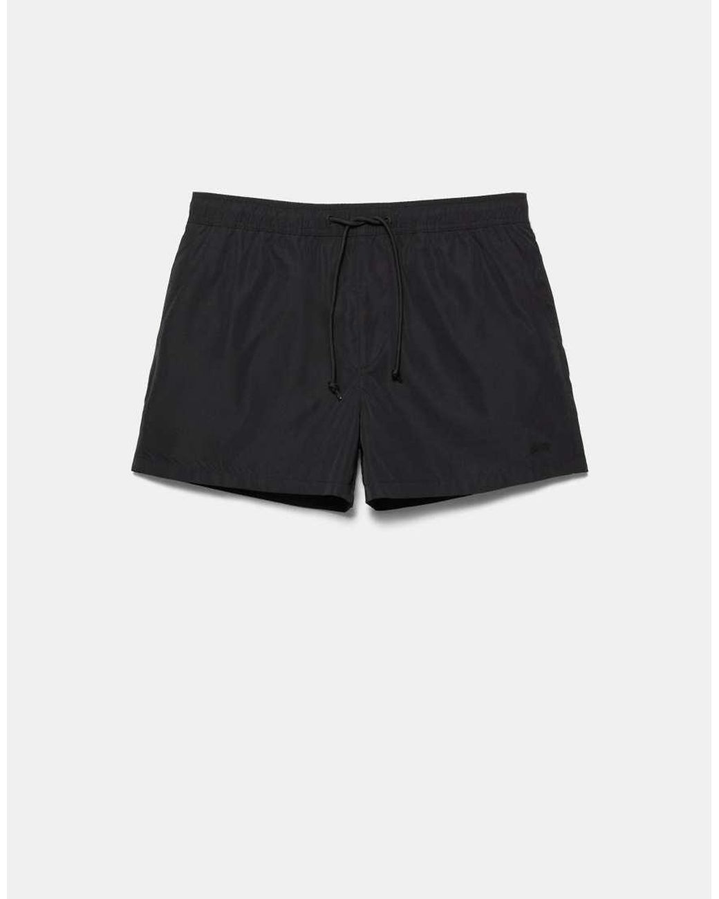 Pull&Bear Black Basic Swimming Trunks for men