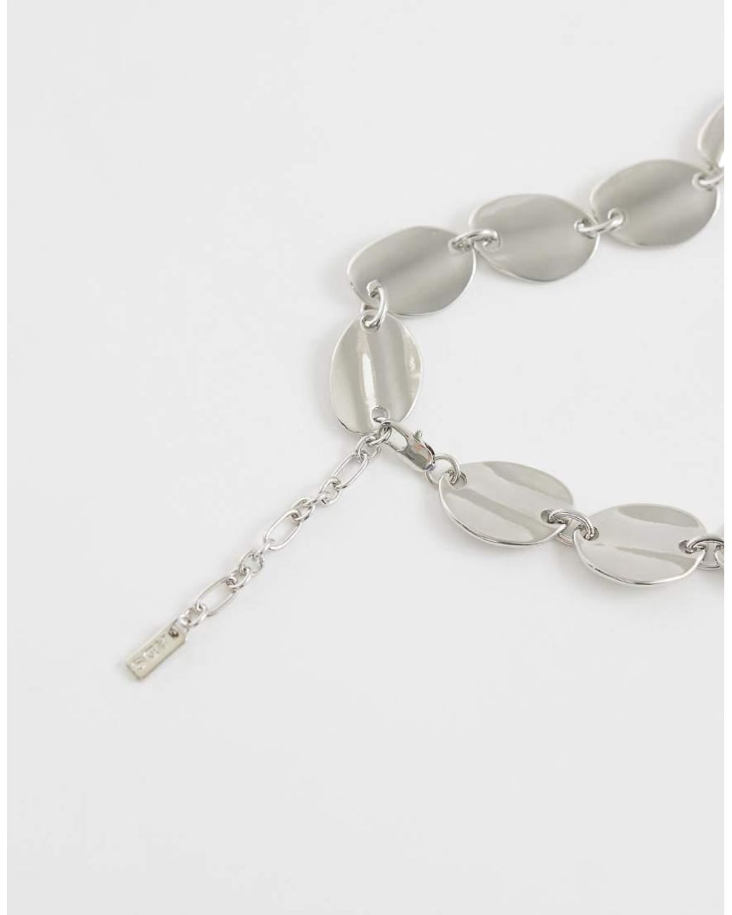 ASOS White Necklace With Clean Disc Design