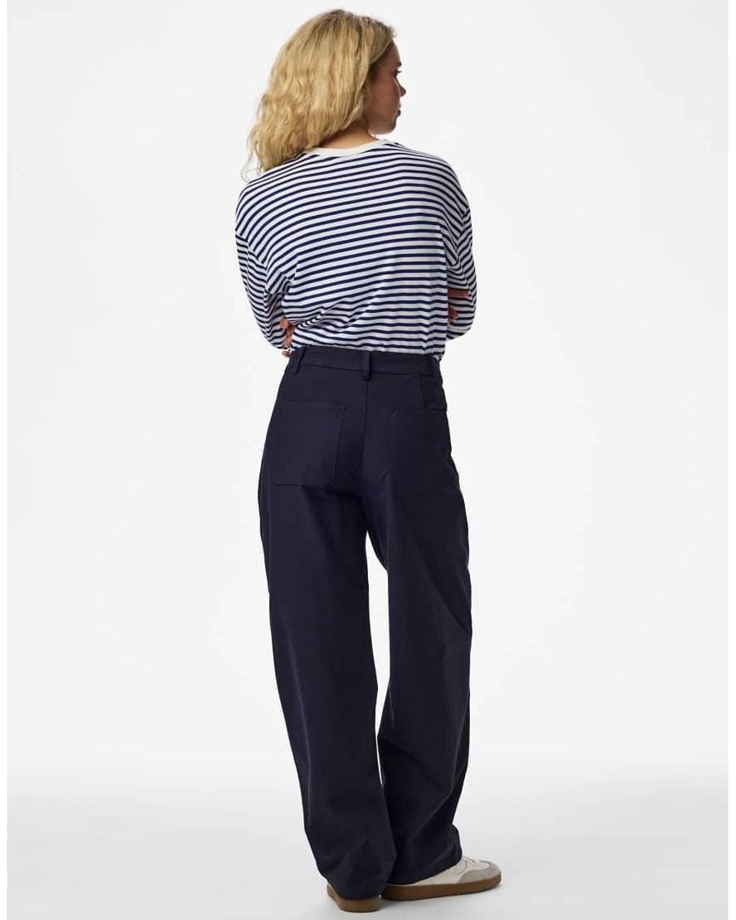 Pieces Blue Trousers